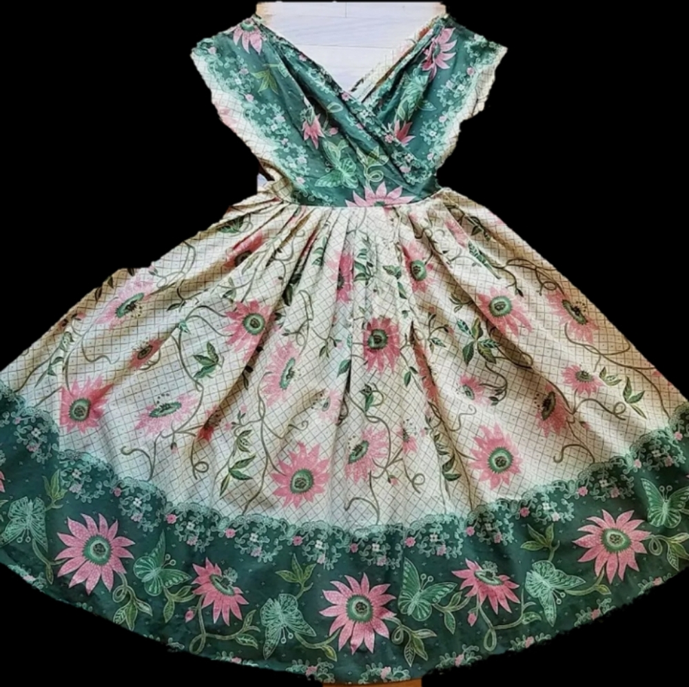 Vintage 1950s Alex Colman Novelty Dress
